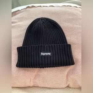 Supreme Black Knit Hat